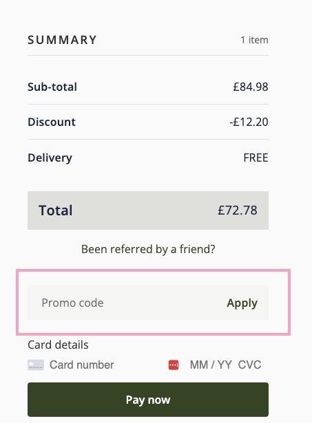 Crocus checkout with code