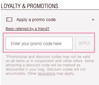 Charlotte Tilbury checkout with code