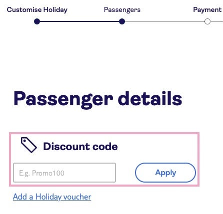 TUI checkout with code